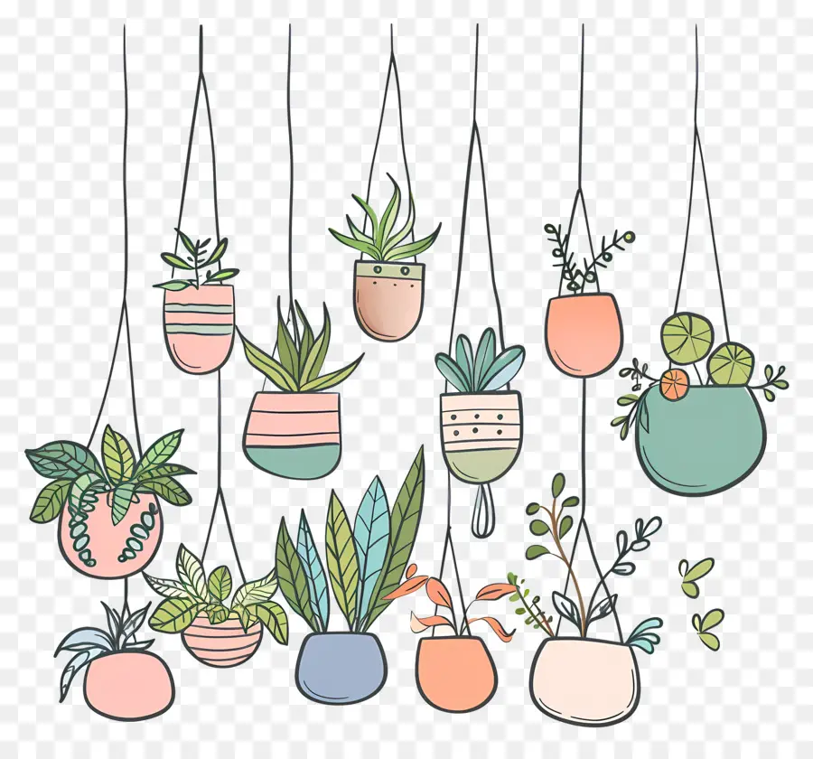 Houseplants แขวน，พืชแขวน PNG