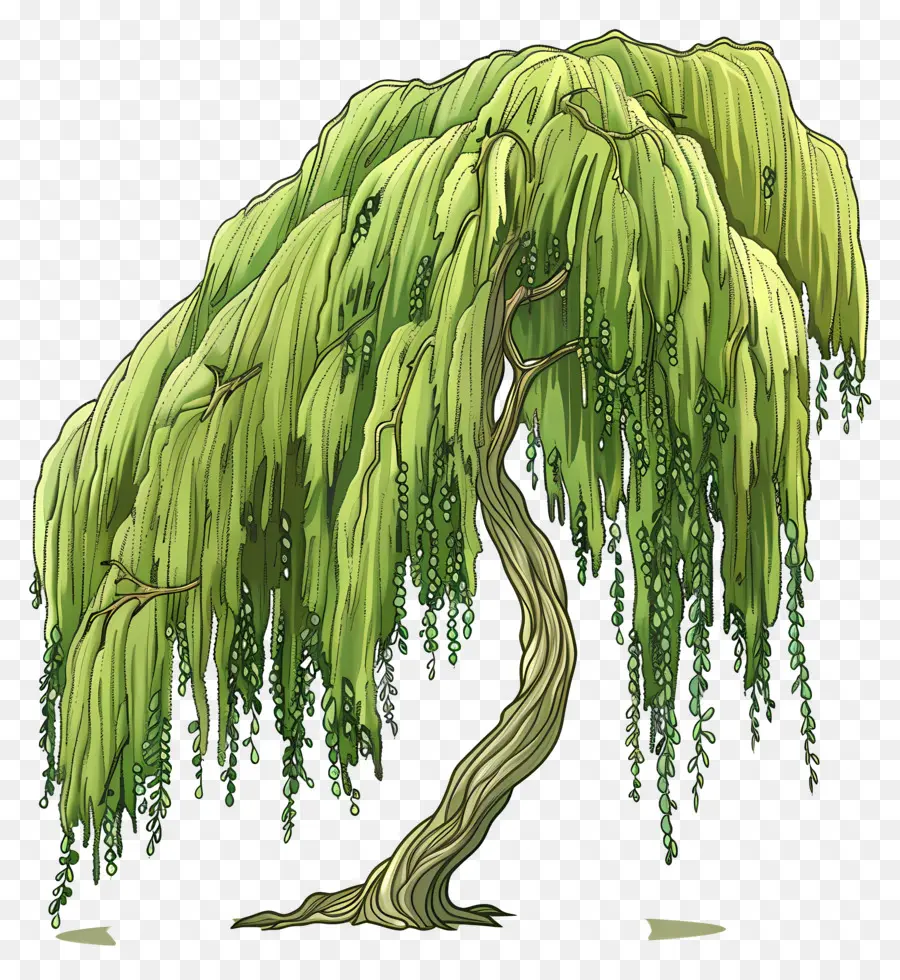 ต้นวิลโลว์，Weeping Willow Tree PNG