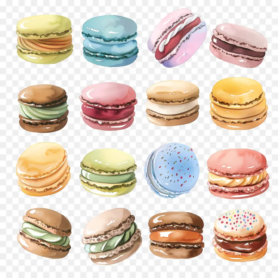 Macarons，ขนม PNG