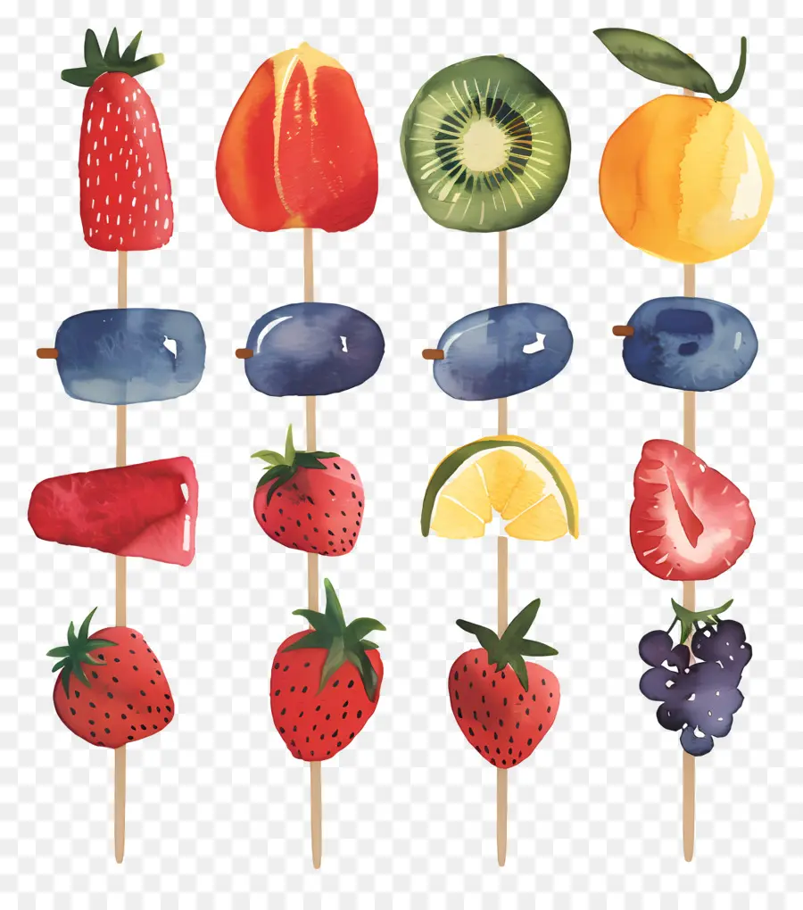 ไม้เสียบไม้，Popsicles ผลไม้ PNG