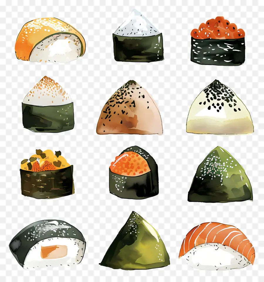 Onigiri，ซูชิ PNG