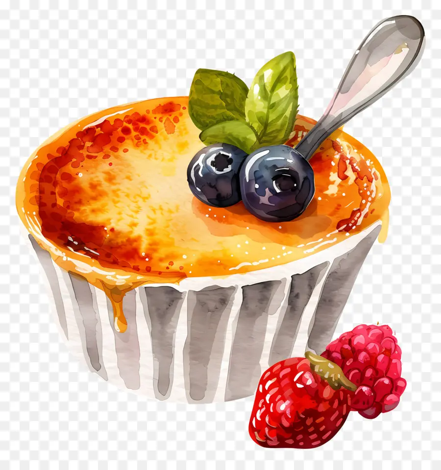 Creme Brulee，ผลเบอร์รี่ PNG