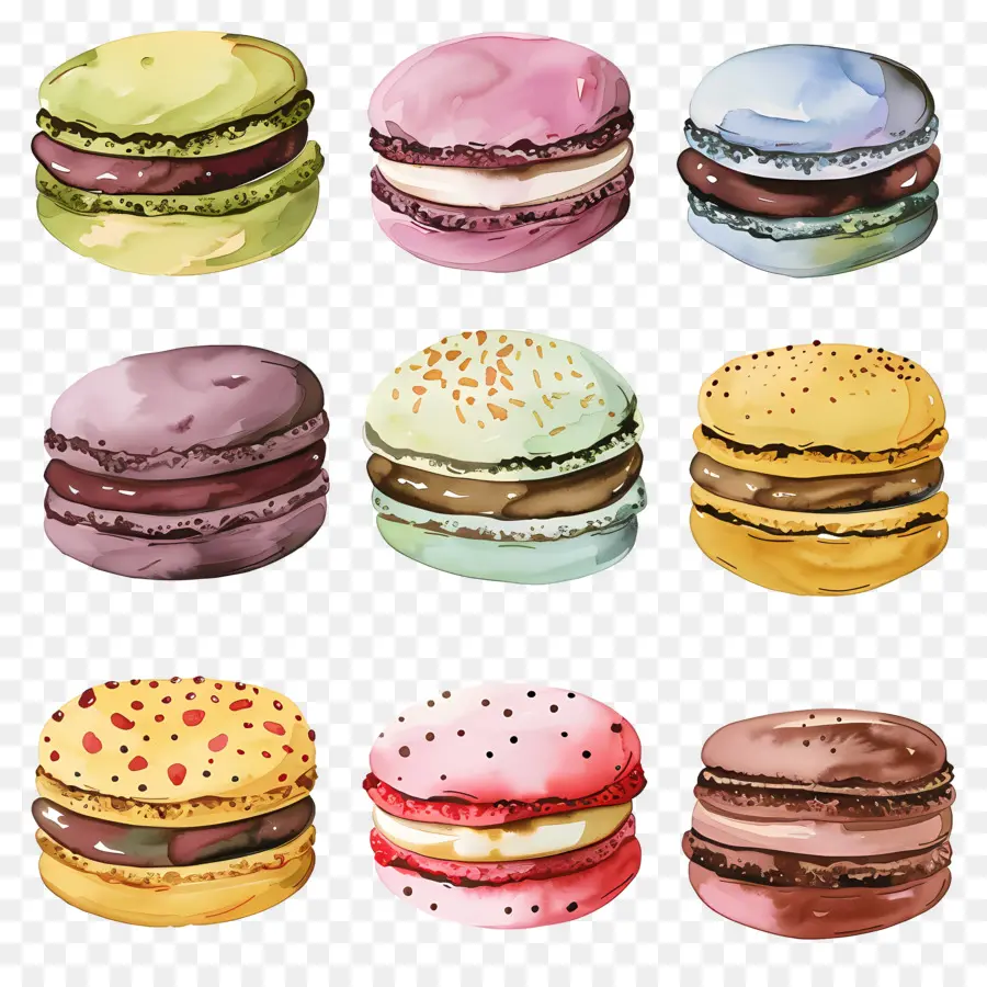 Macarons，ขนม PNG