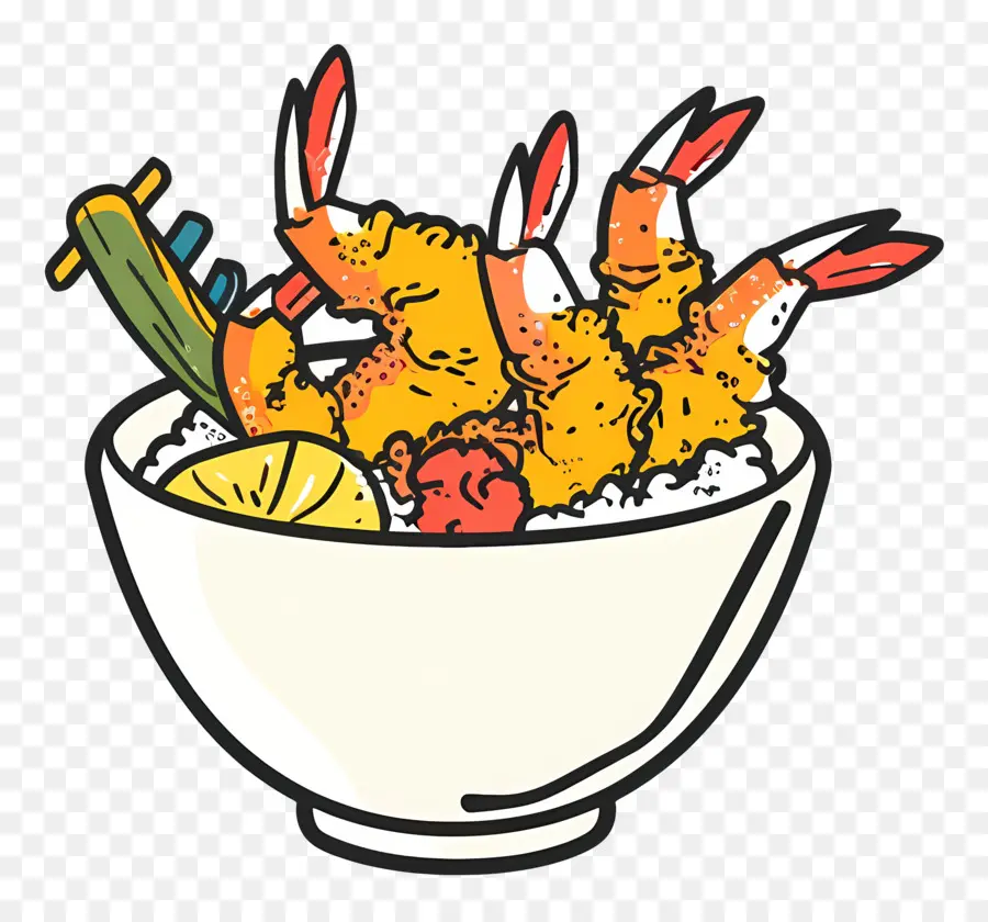 ชามกุ้งเทมปุระ，ข้าว PNG