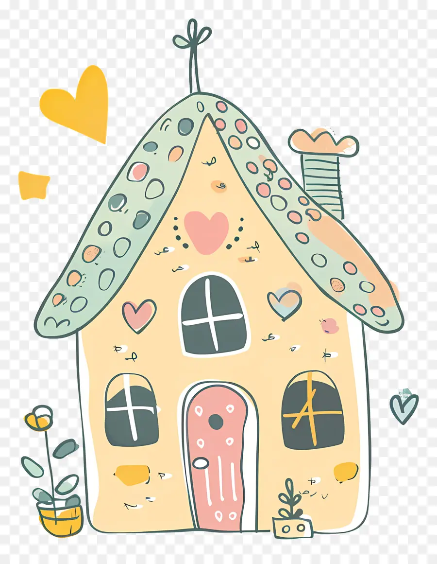 Doodle House，น่ารัก PNG