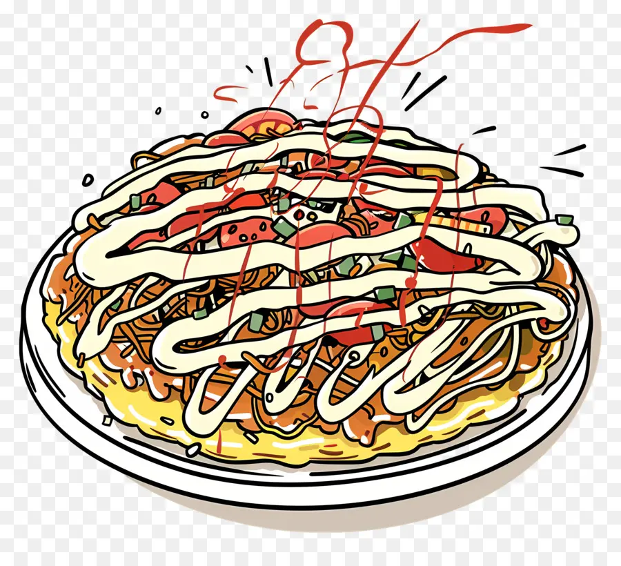 Okonomiyaki，ญี่ปุ่น PNG