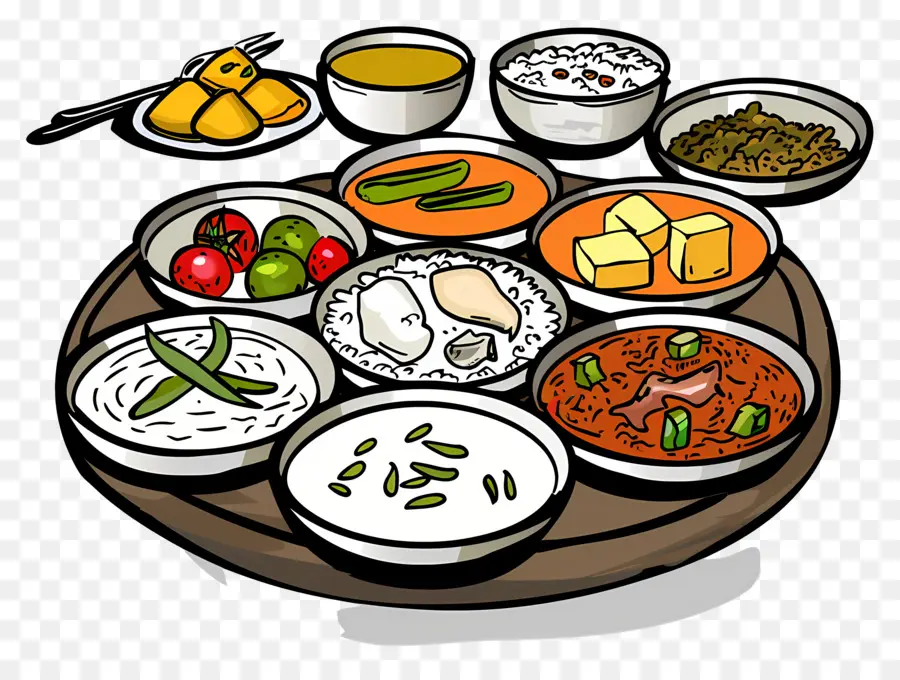 Thali อินเดีย，มื้อ PNG