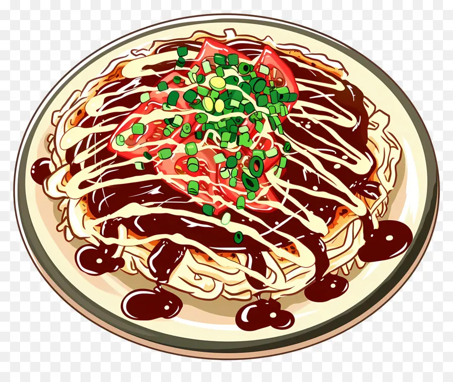 Okonomiyaki，ญี่ปุ่น PNG