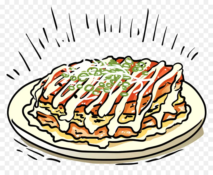 Okonomiyaki，ญี่ปุ่น PNG