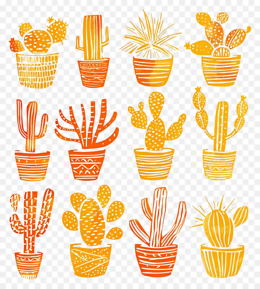 Cacti สีสันสดใส，พืช PNG