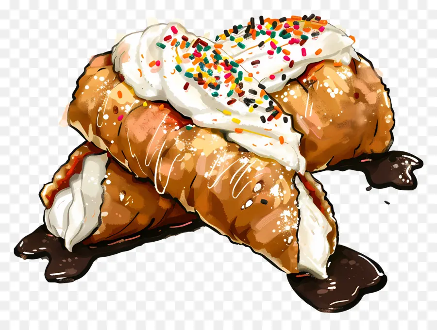 Cannoli，ขนมอบ PNG