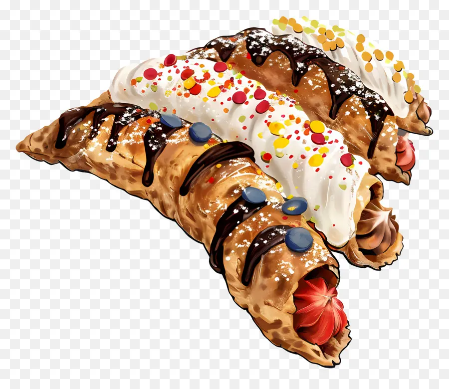 Cannoli，ขนมอบ PNG