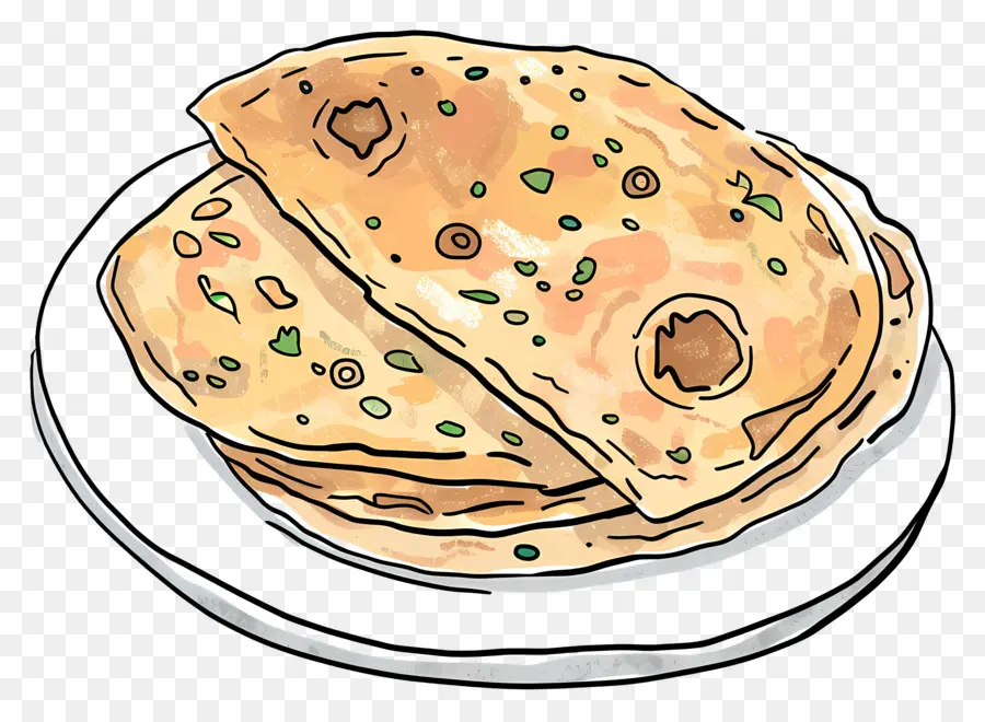 Aloo Paratha，ขนมปังกรอบ PNG