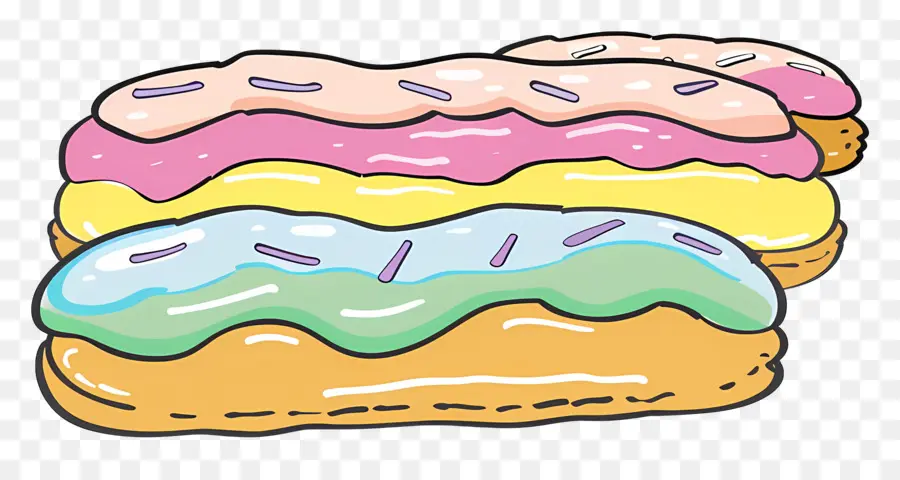 อวัง，Eclairs สีสันสดใส PNG