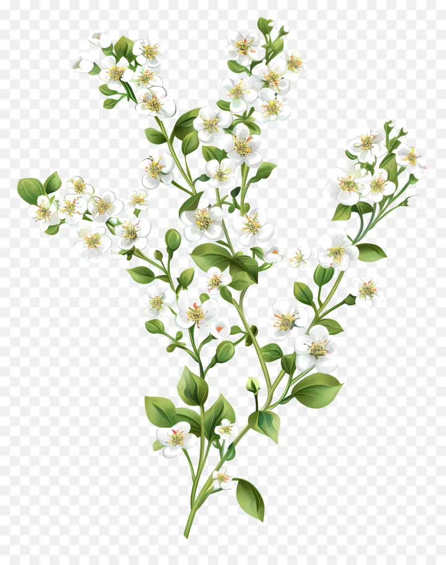 Alyssum หวาน，ดอกไม้สีขาว PNG