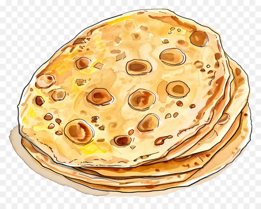 Aloo Paratha，ขนมปังกรอบ PNG