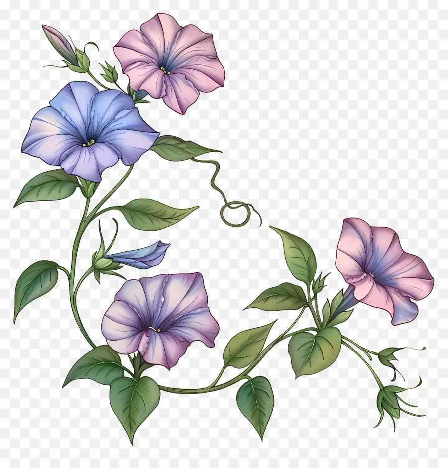 ดอกไม้ Petunia，ความรุ่งโรจน์ตอนเช้า PNG