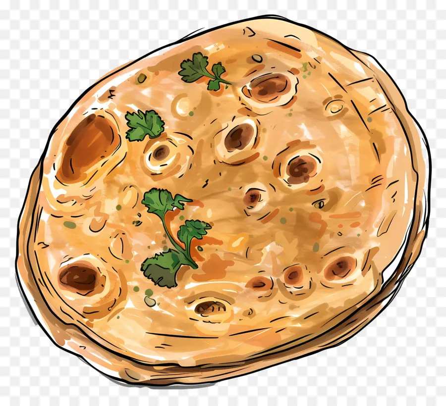 Aloo Paratha，ขนมปังกรอบ PNG