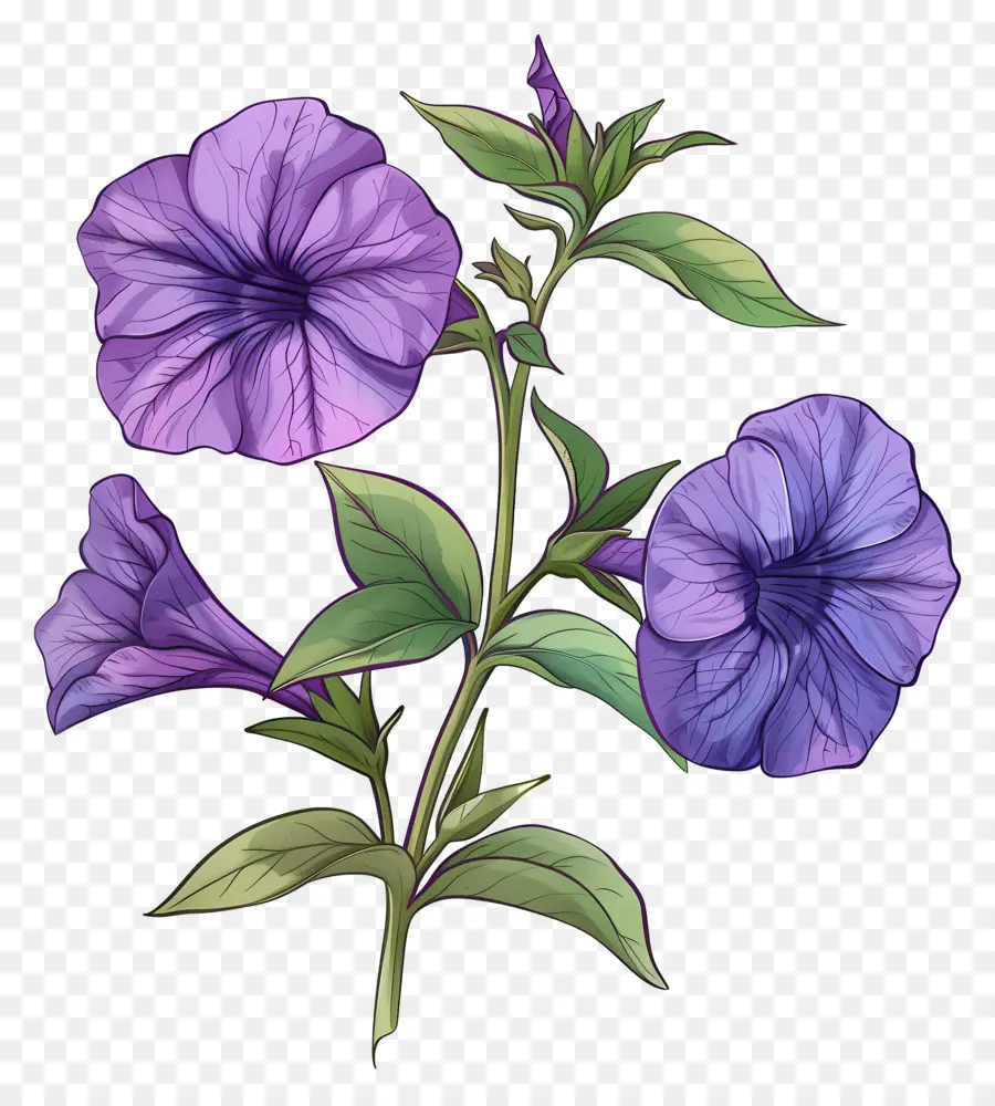 ดอกไม้ Petunia，ความรุ่งโรจน์ตอนเช้า PNG