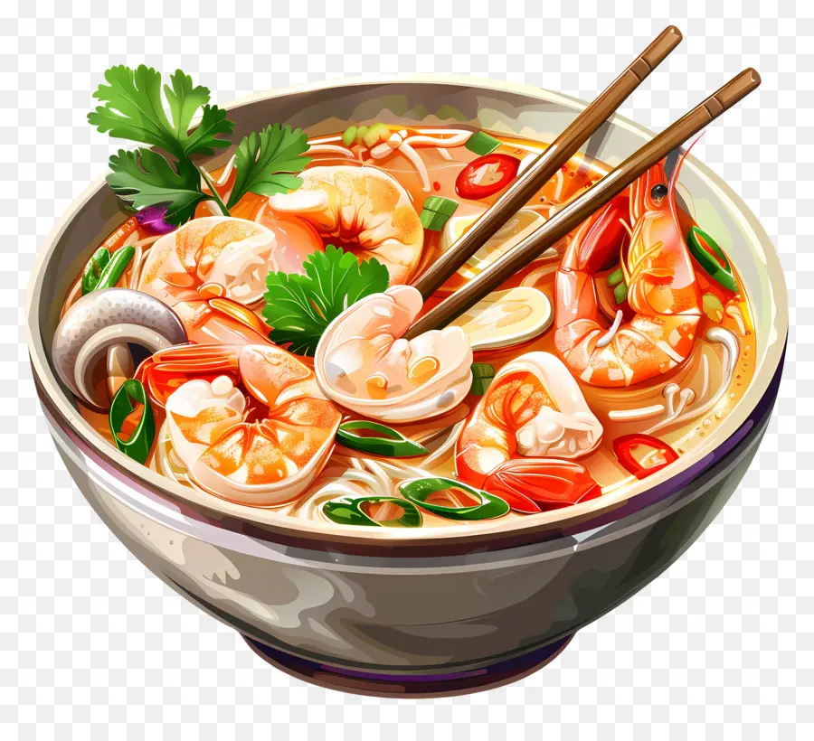 Tom Yum Goong，ชามก๋วยเตี๋ยว PNG