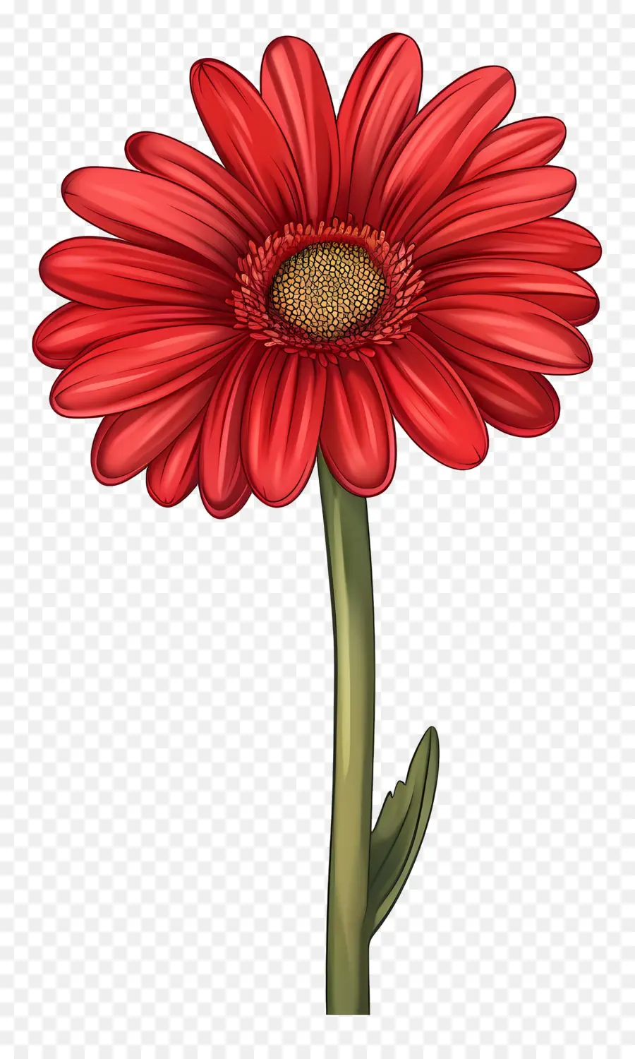 Gerbera สีแดง，ดอกไม้สีแดง PNG