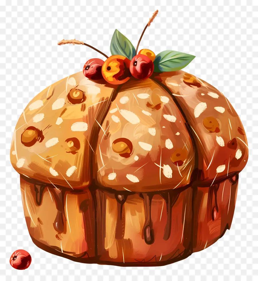 Panettone，เค้กผลไม้ PNG