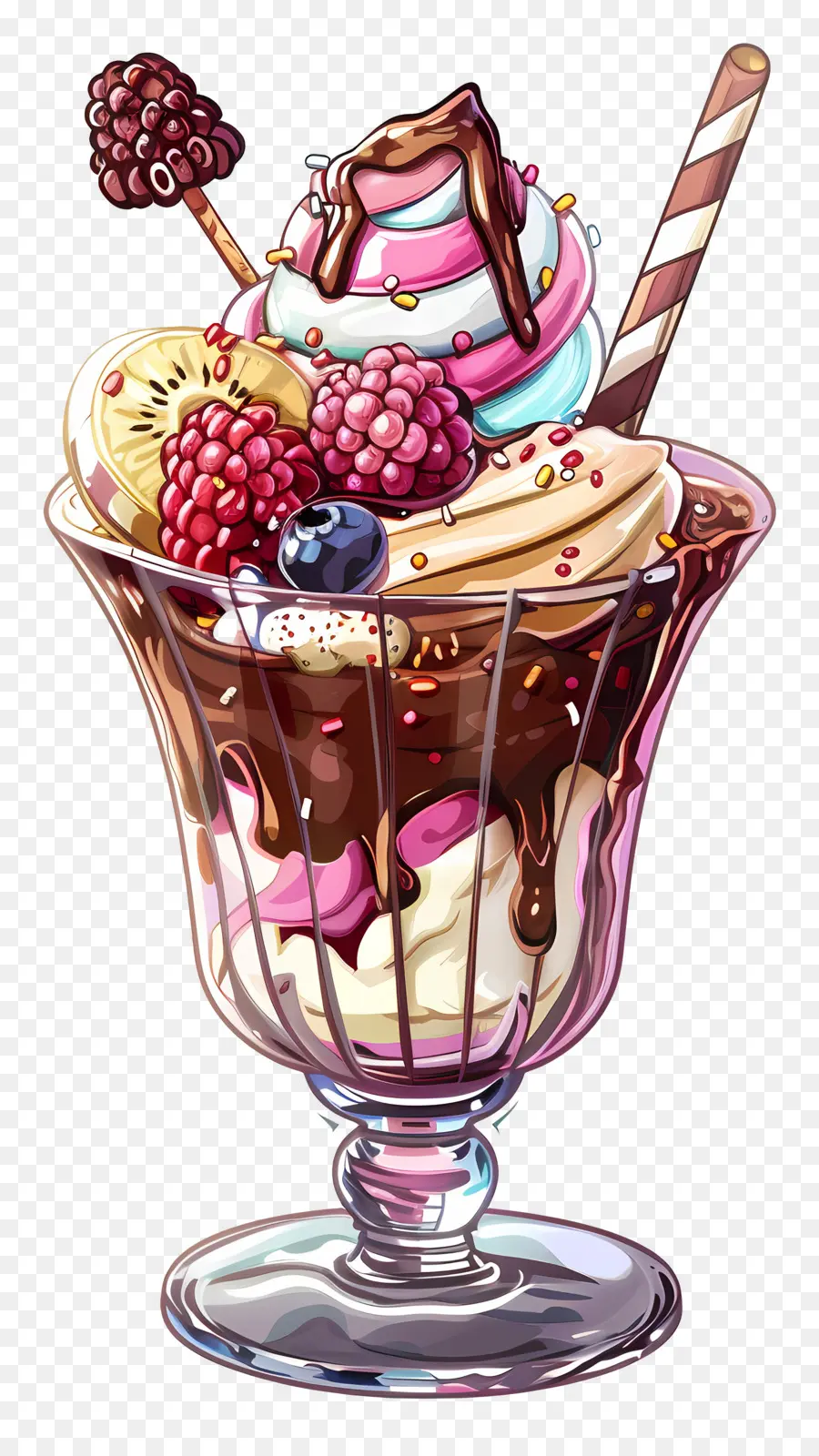 ไอศกรีม Sundae，ช็อคโกแลตซันเดย์ PNG