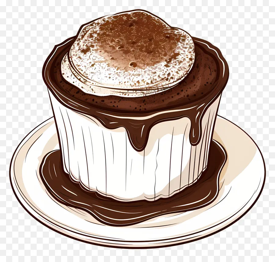 ช็อคโกแลตฝรั่งเศส Souffle，ช็อคโกแลตคัพเค้ก PNG