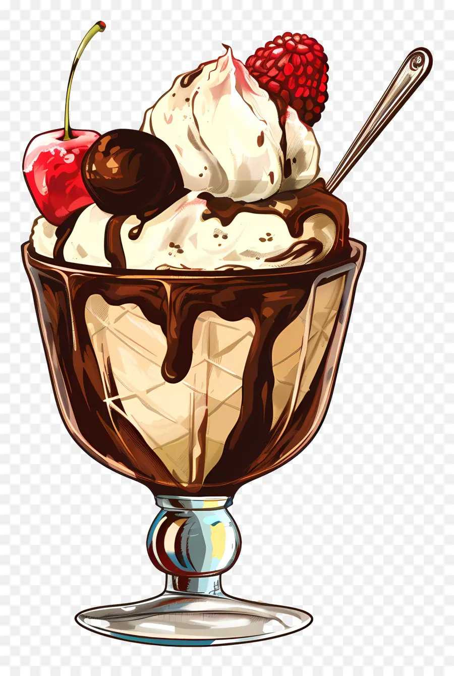 ไอศกรีม Sundae，ช็อคโกแลต PNG