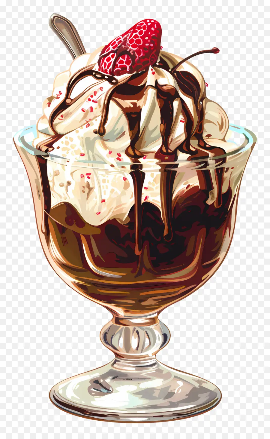 ไอศกรีม Sundae，ช็อคโกแลต PNG