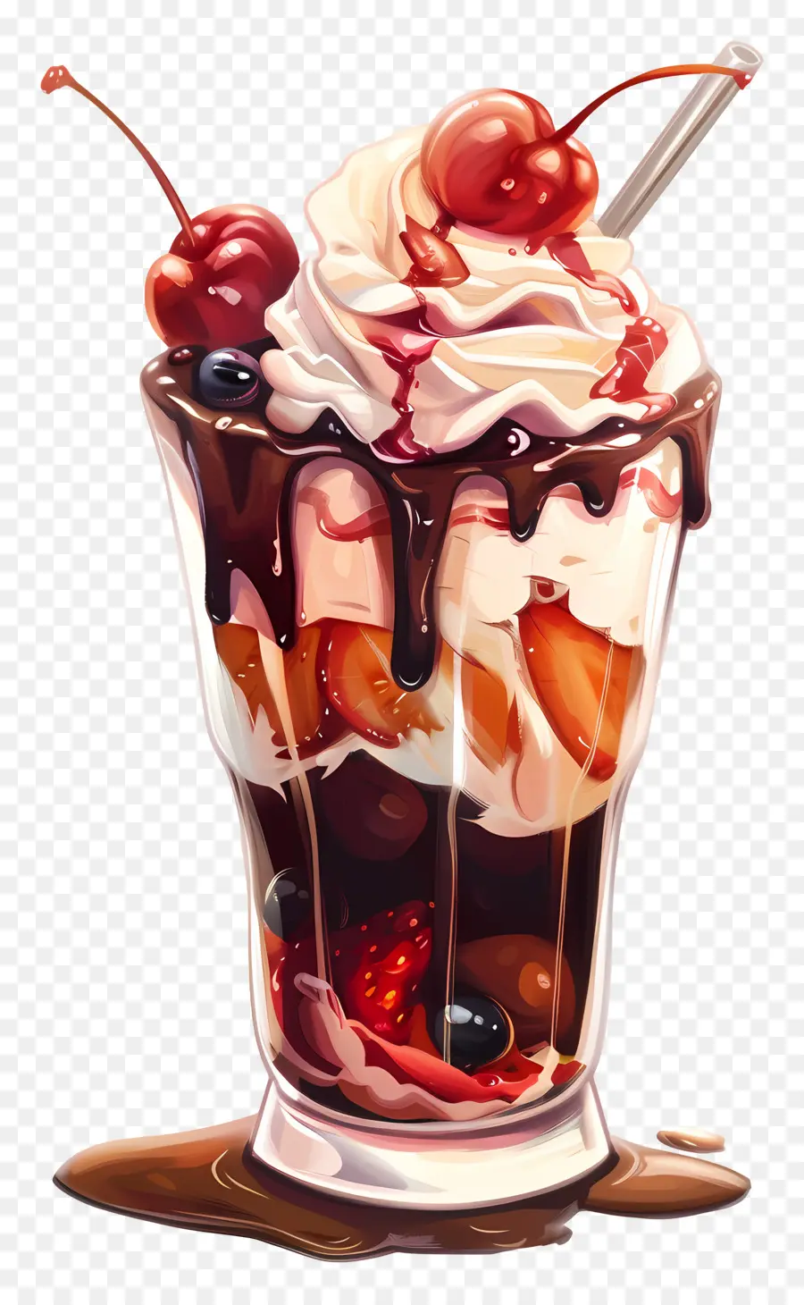 ไอศกรีม Sundae，ช็อคโกแลตซันเดย์ PNG