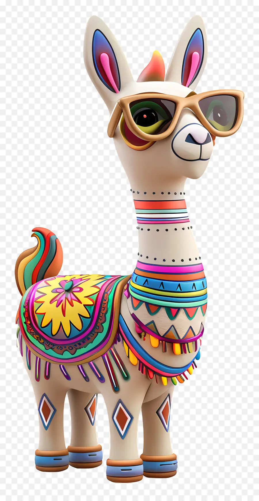 โทรน่ารัก，Llama สีสันสดใส PNG