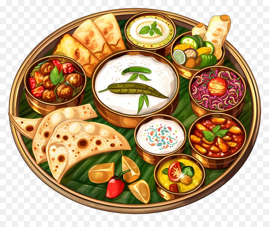 แผ่นเสียง Thali อินเดีย，Thali อินเดีย PNG