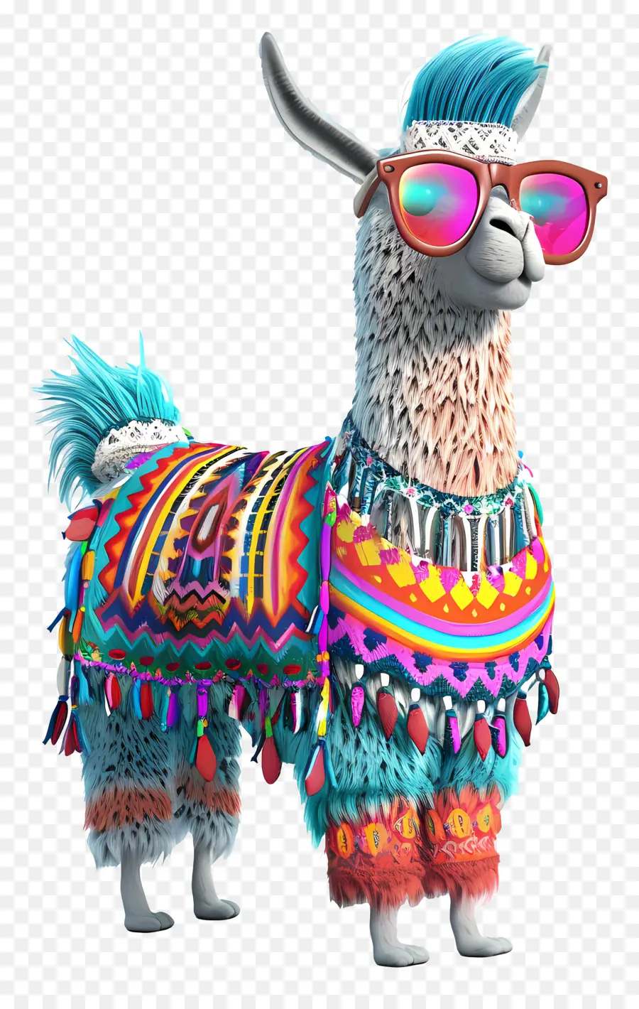 โทรน่ารัก，Llama สีสันสดใส PNG