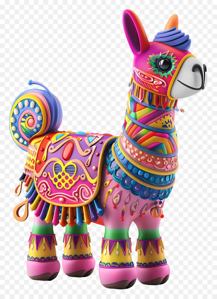 โทรน่ารัก，Llama สีสันสดใส PNG