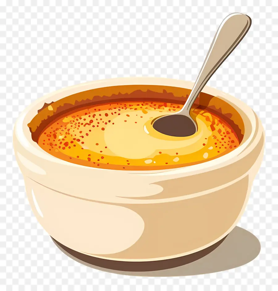 Creme Brulee，ถ้วยซุป PNG