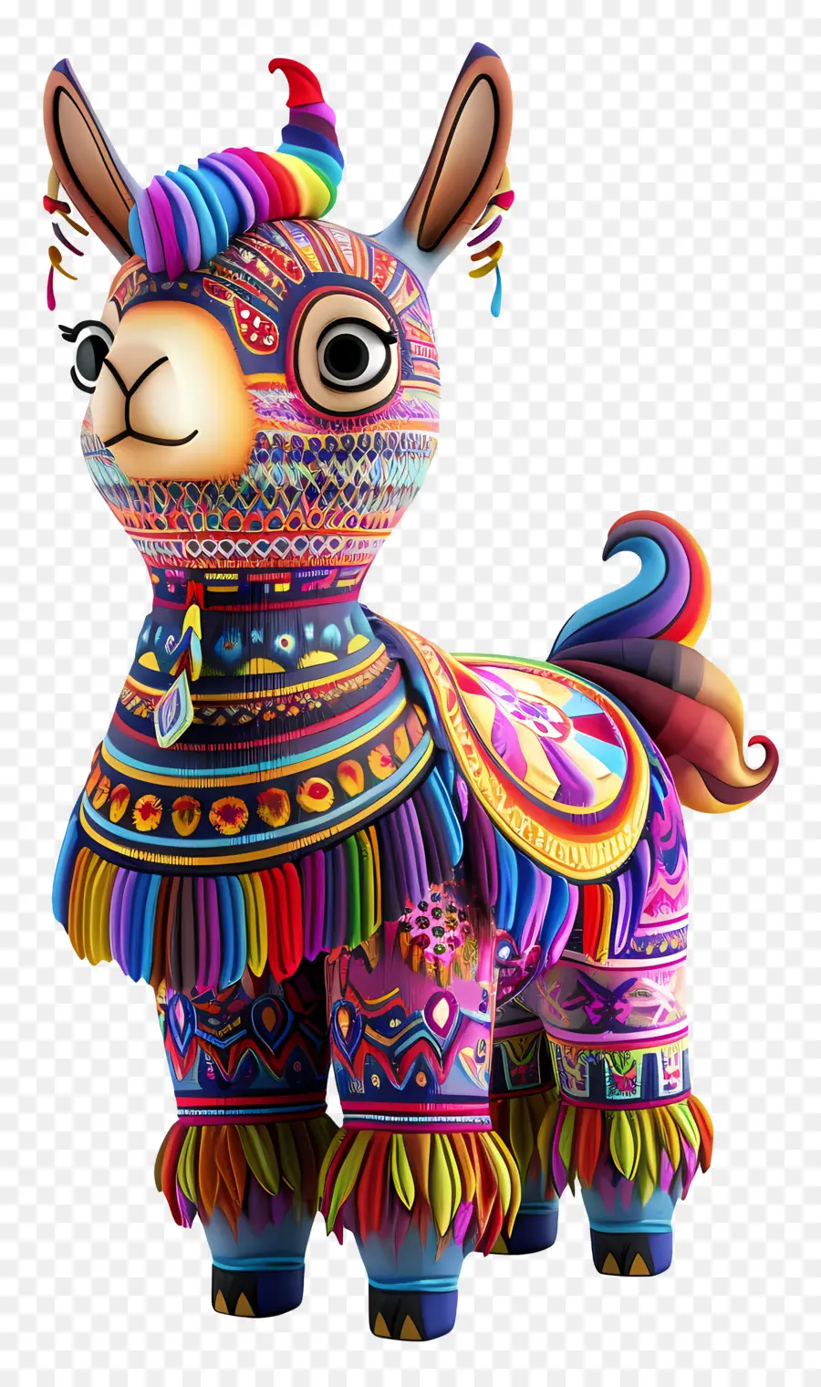 โทรน่ารัก，Llama สีสันสดใส PNG