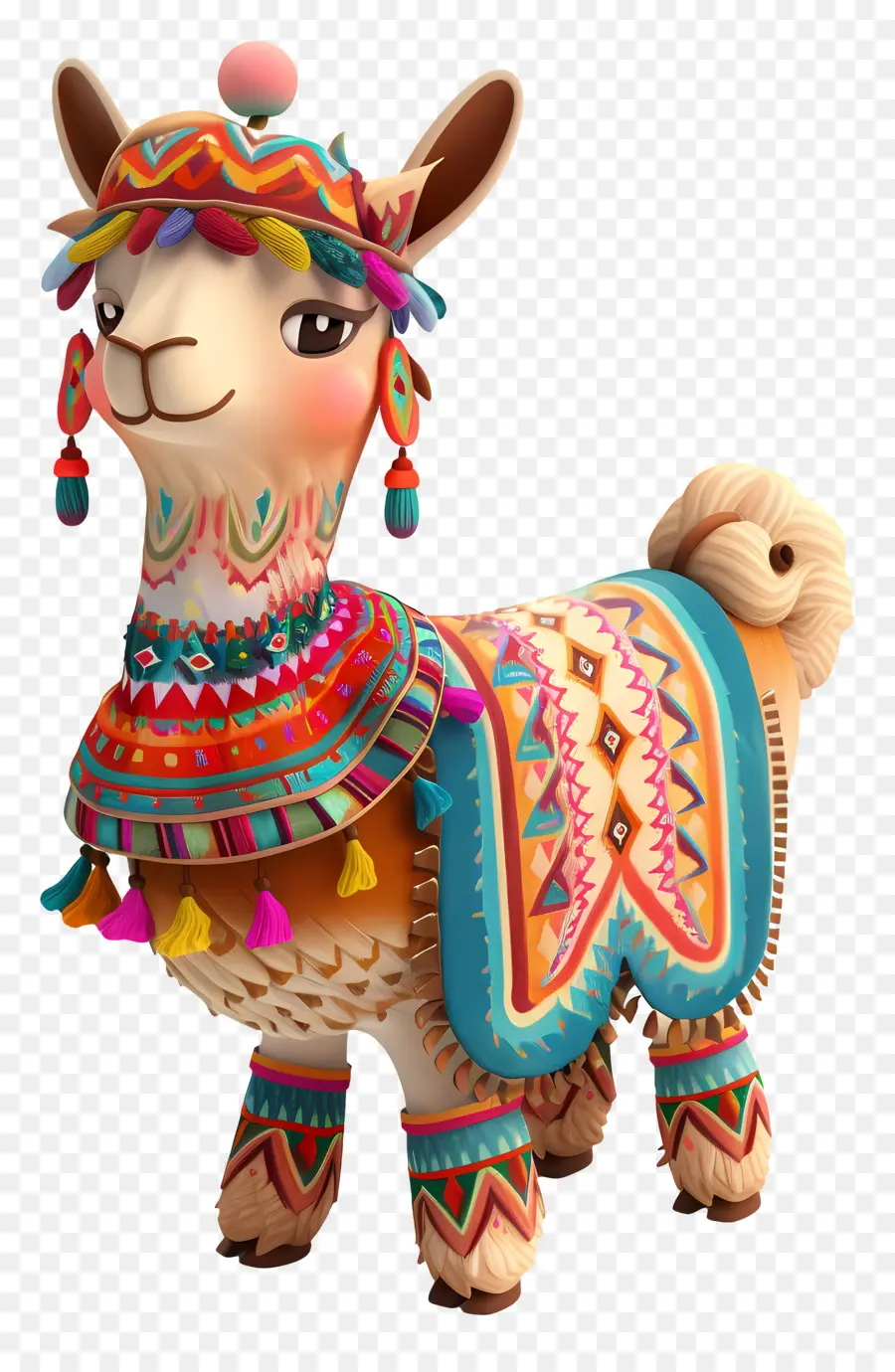 โทรน่ารัก，Llama สีสันสดใส PNG