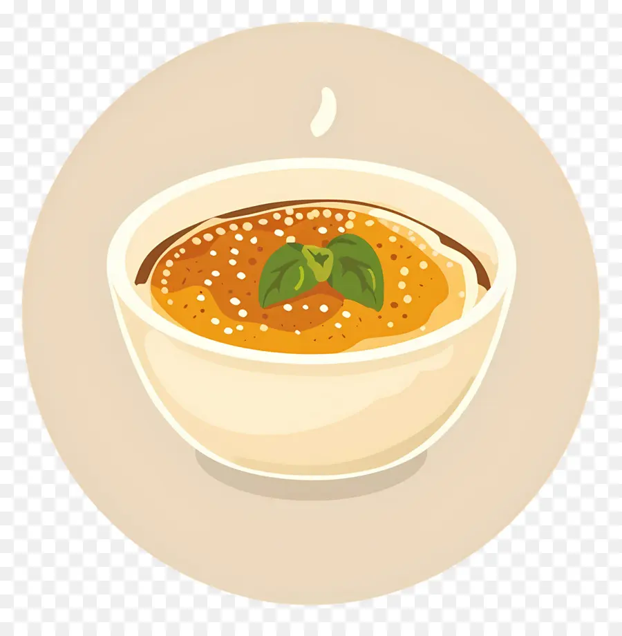 Creme Brulee，ชามซุป PNG