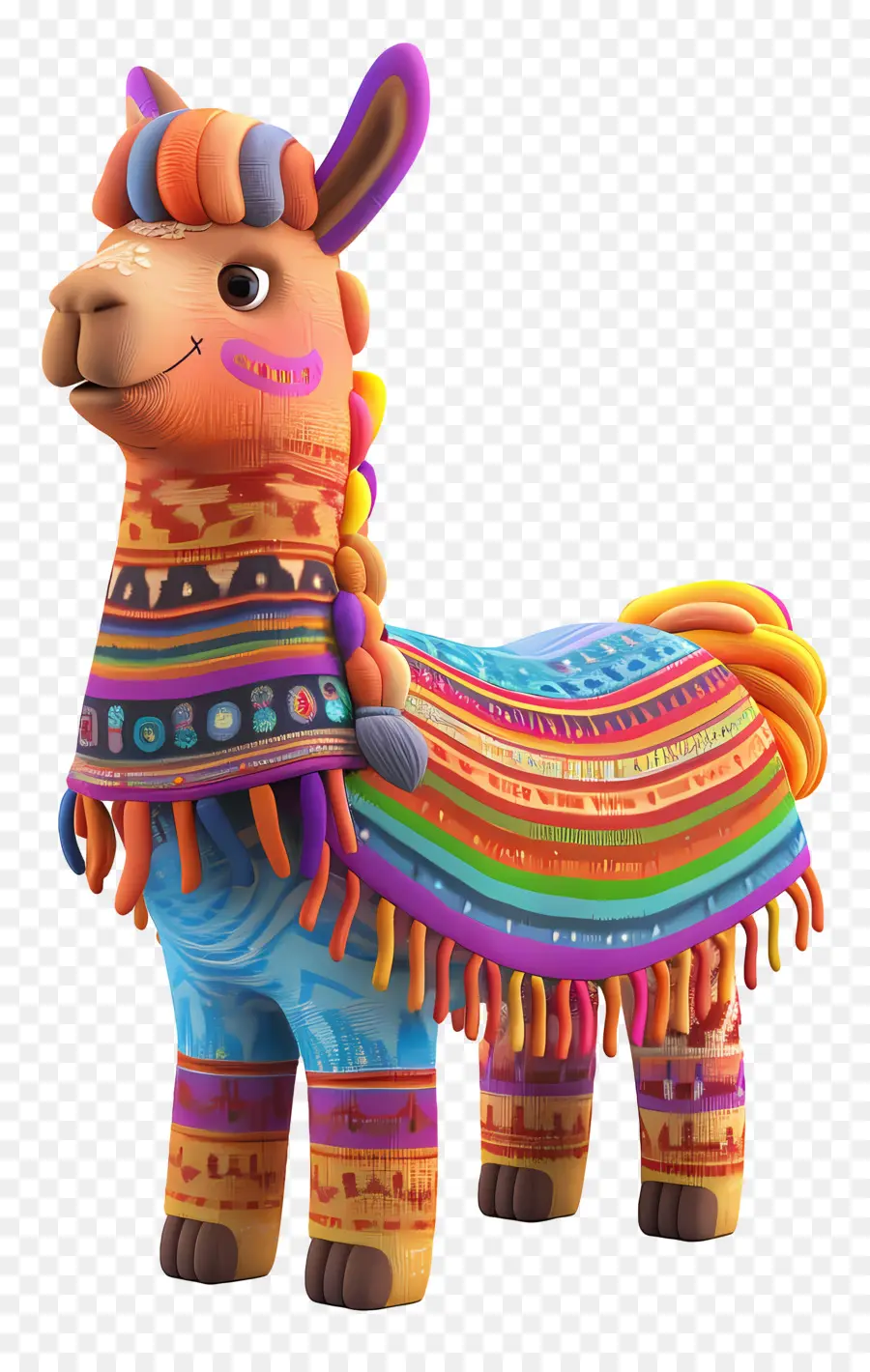 โทรน่ารัก，Llama สีสันสดใส PNG