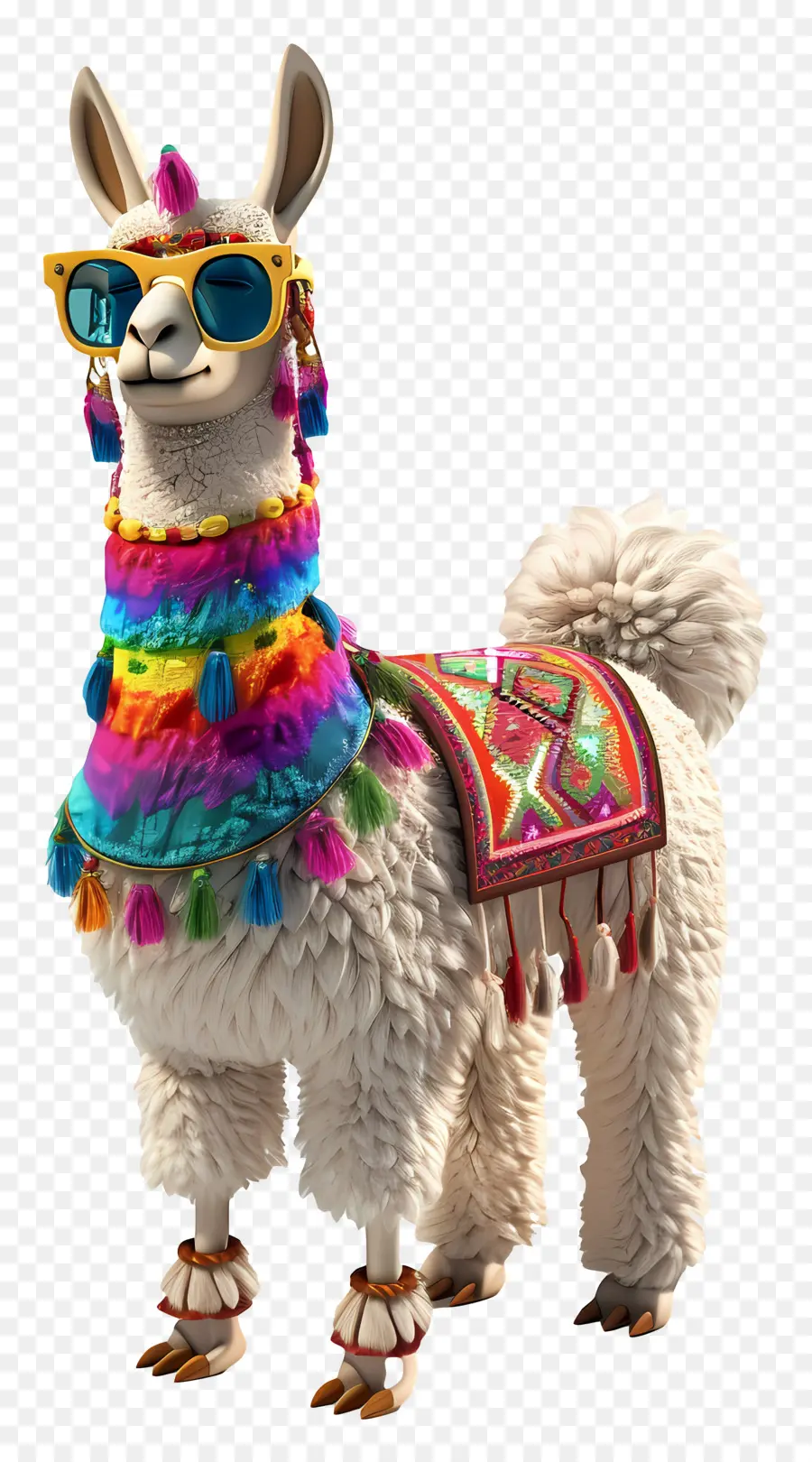 โทรน่ารัก，Llama สีสันสดใส PNG