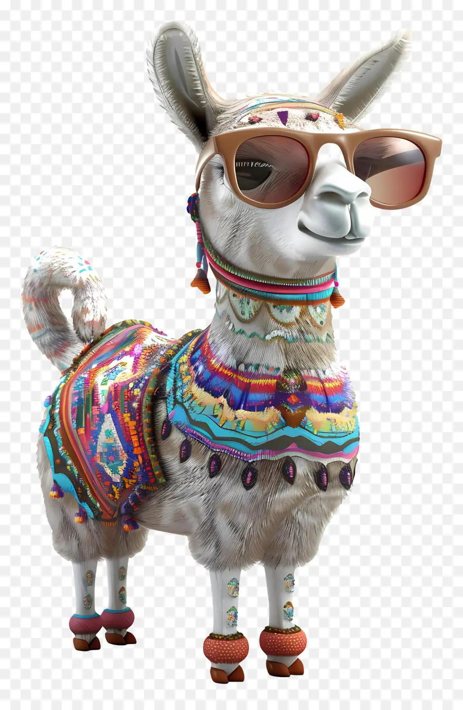 โทรน่ารัก，Llama สีสันสดใส PNG