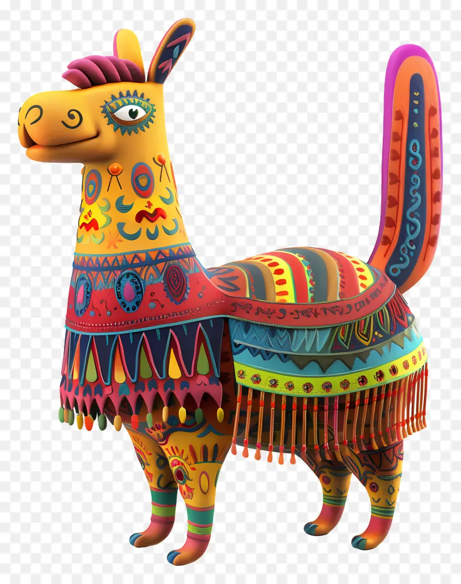 โทรน่ารัก，Llama สีสันสดใส PNG