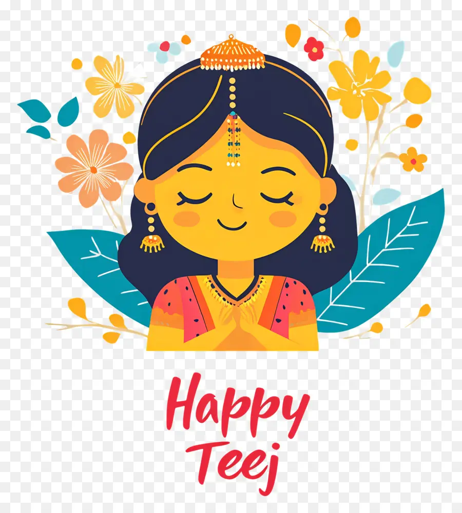 Happy Teej，Happy Teej Woman PNG