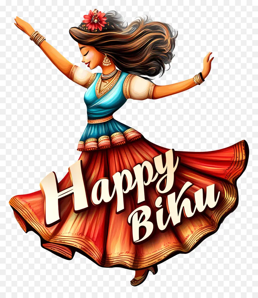 Happy Bihu，Happy Bihu Dancer PNG