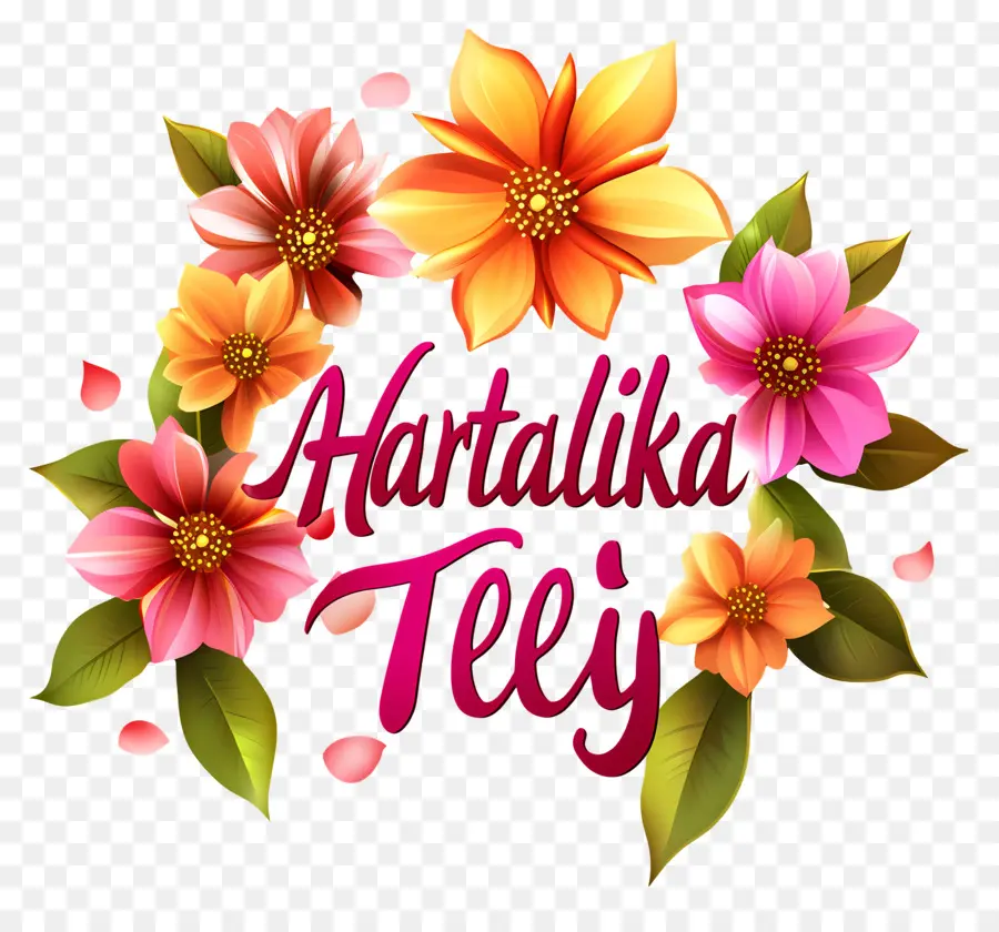 Happy Teej，ดอกไม้ PNG