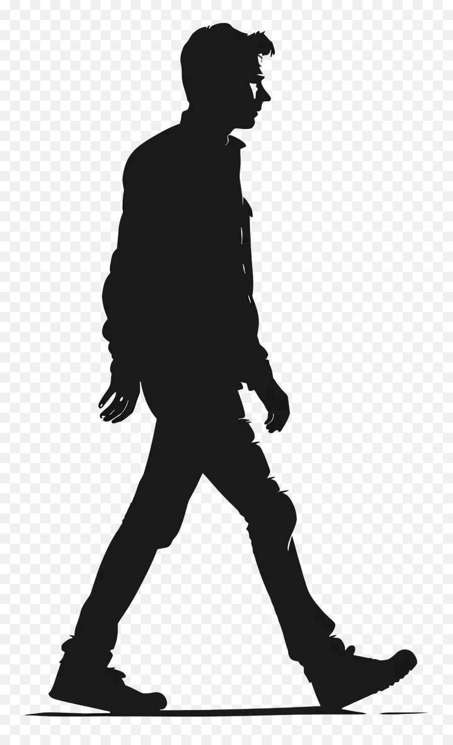 Silhouette คนเดิน，การเดินเงา PNG