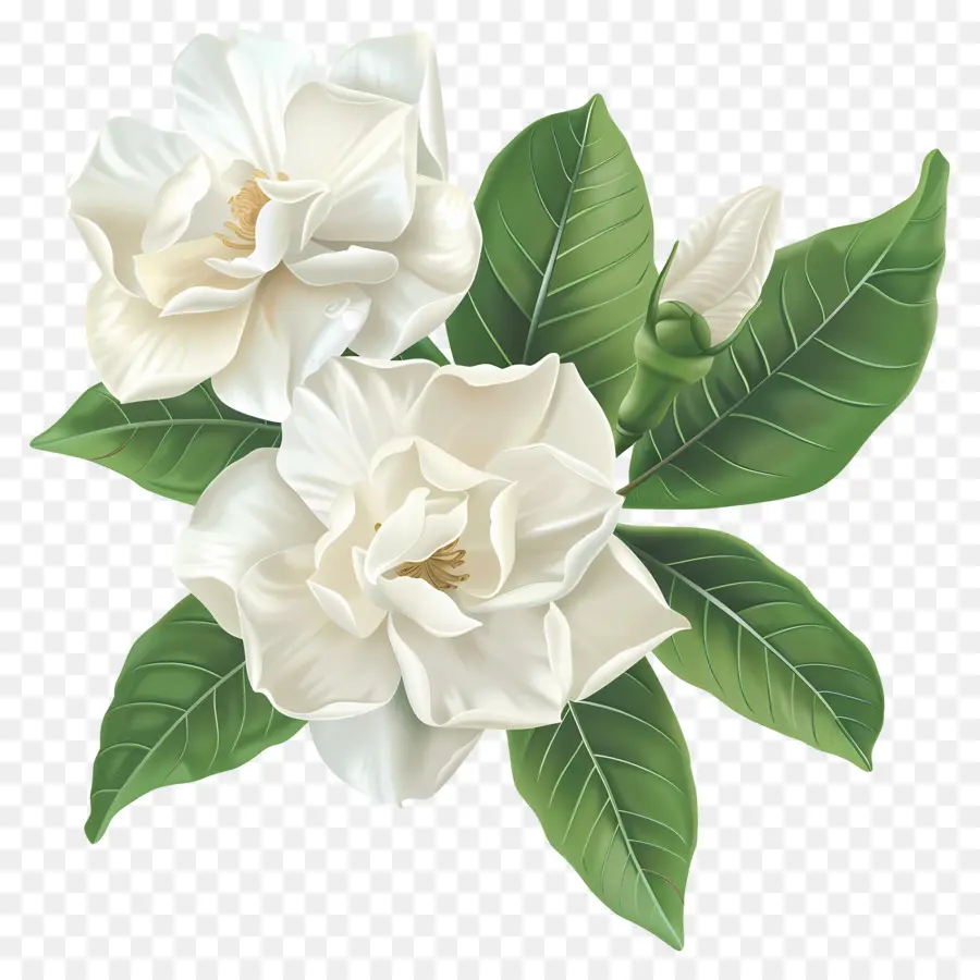 ดอกไม้สีขาว Gardenia，ดอกไม้สีขาว PNG