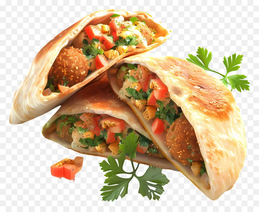 ฟาลาเฟล，Falafel Wraps PNG