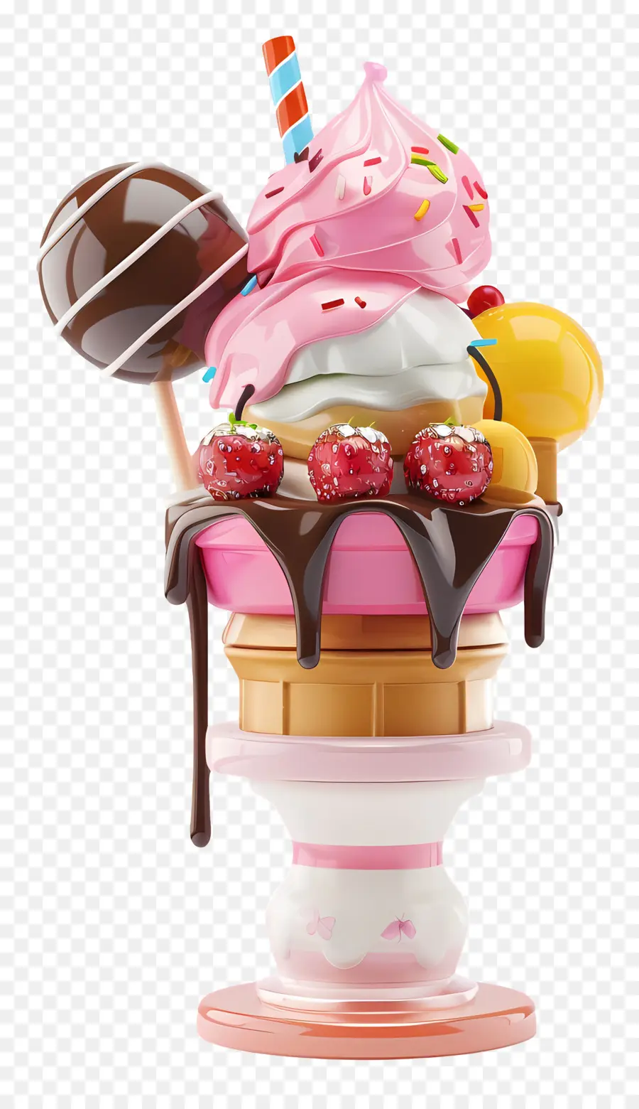 ไอศกรีม Sundae，ขนม PNG